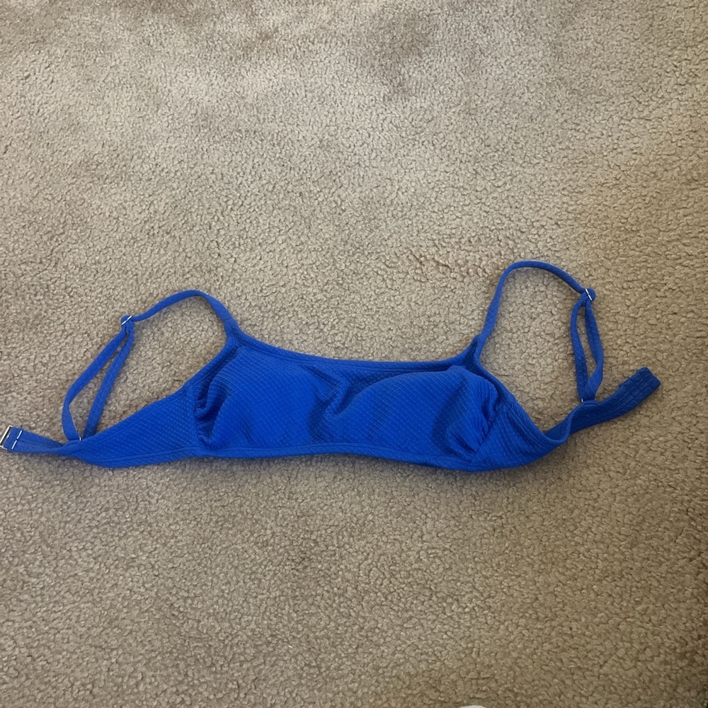 Blue bikini top